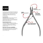 Alicate De Cutícula Profissional Griffty Inox Premium - G322